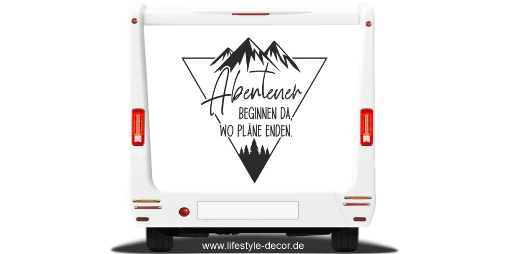 Aufkleber Reisemobil Spruch Abenteuer