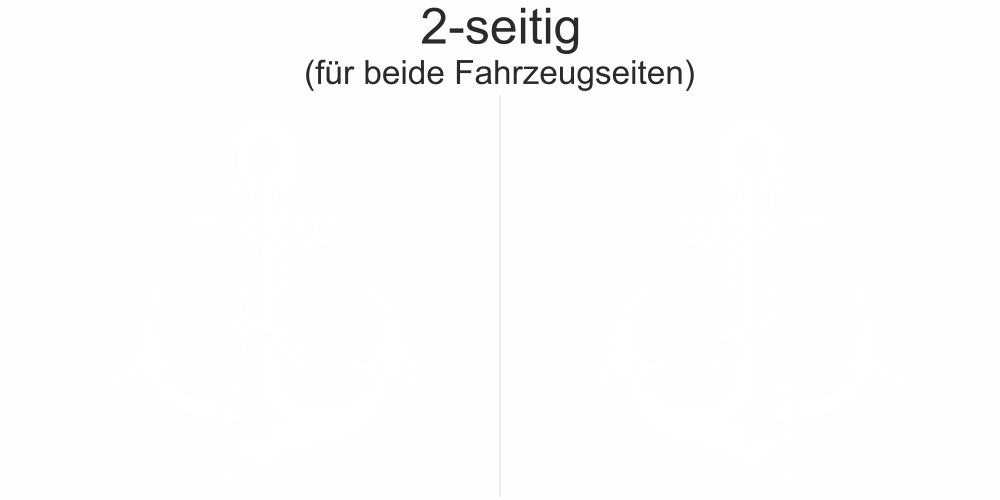 Aufkleber Ankermotiv mit Tau