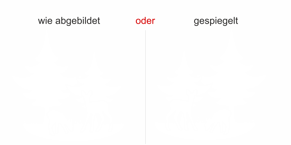 Fassadendekor Rehe im Wald