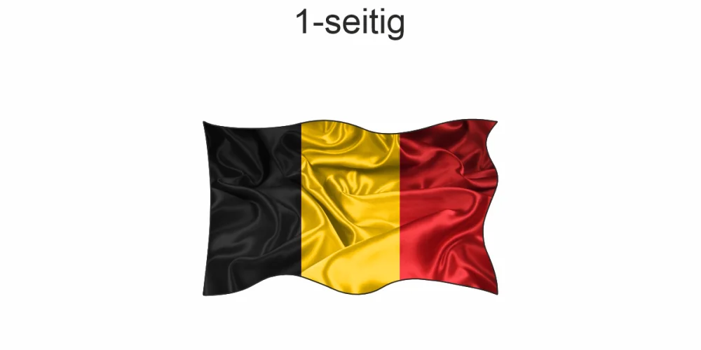 Aufkleber Fahne von Belgien - Ansicht einseitig