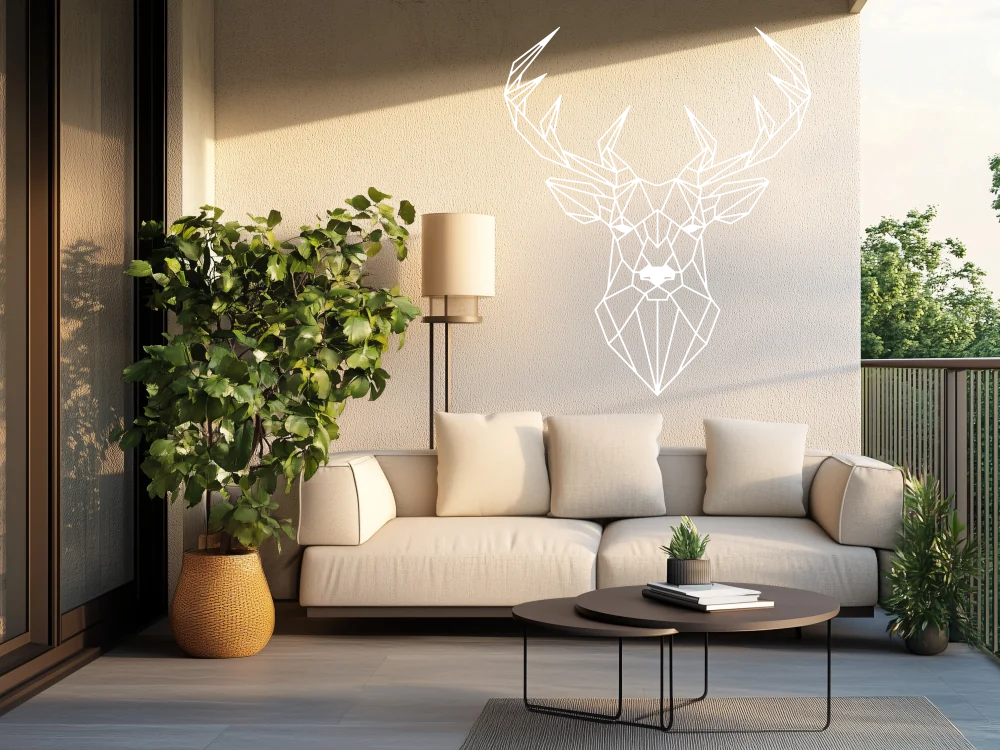 Aufkleber für Außen Geometrischer Hirsch