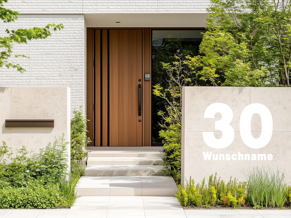 Hausnummer mit Wunschname