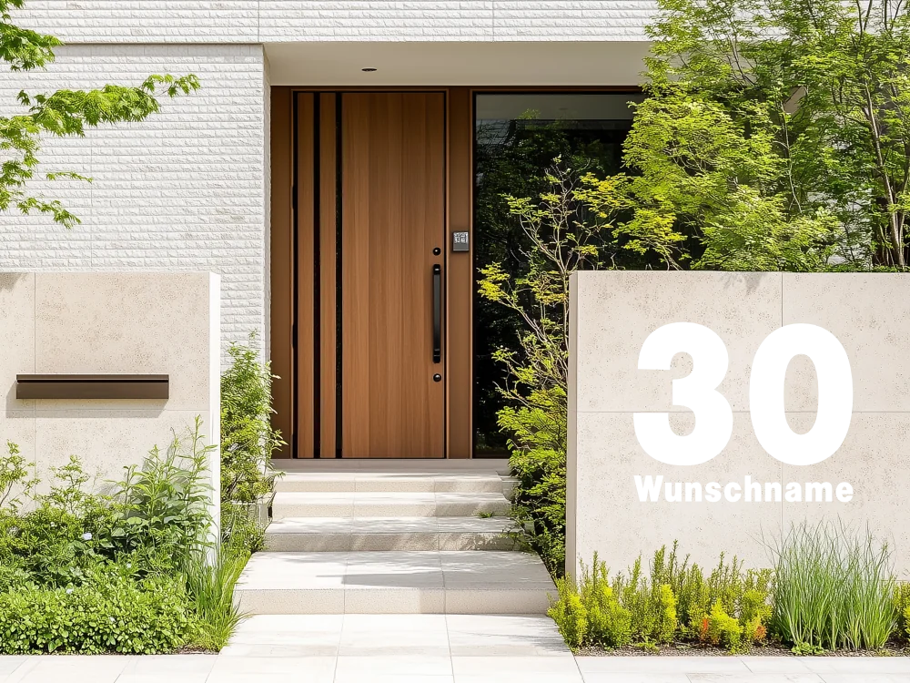 Hausnummer mit Wunschname