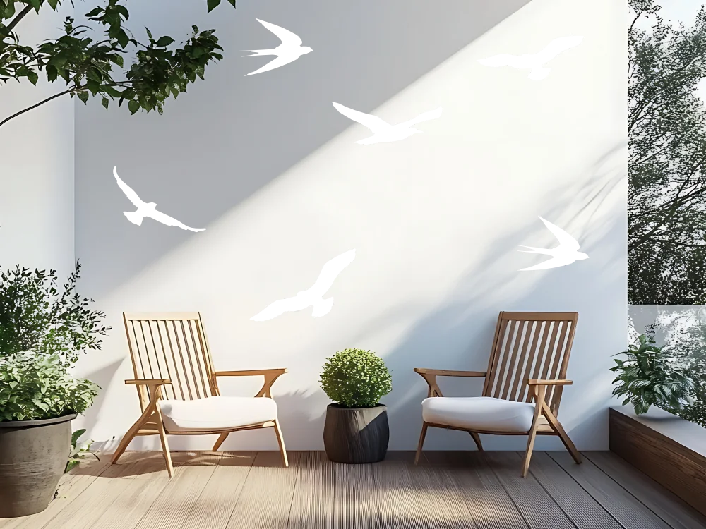 Aufkleber Set Vögel für Außen