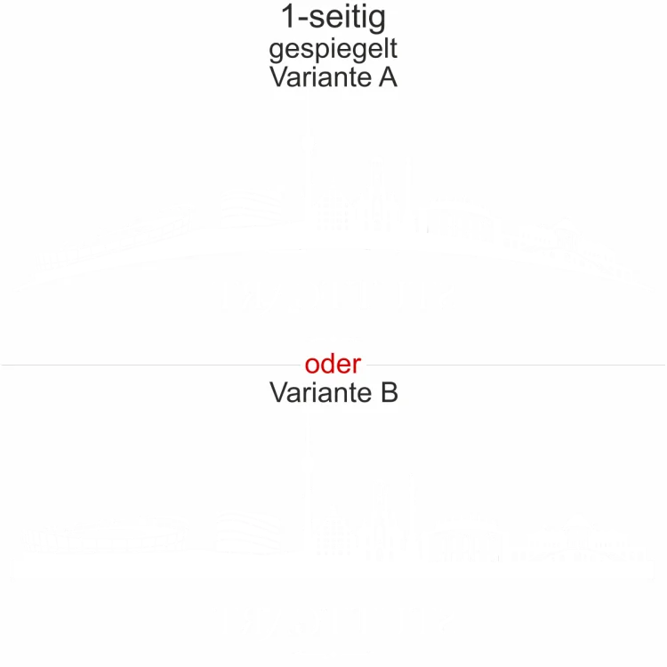 Aufkleber für KFZ Stuttgart - Ansicht Ausrichtung mit Farbauswahl und Variante Aufkleber für KFZ Stuttgart - Ansicht Ausrichtung mit Farbauswahl und Variante