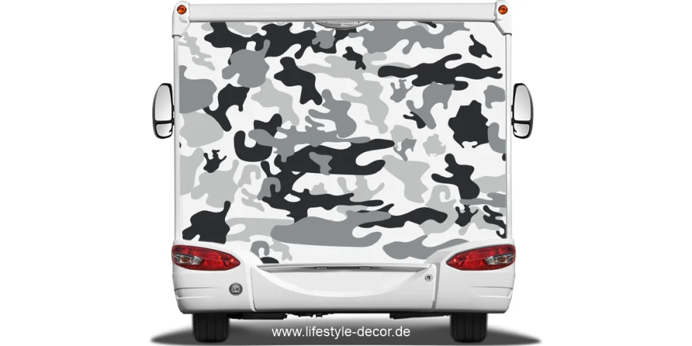 Aufkleber Tuning Seitenaufkleber Camouflage auf Wohnmobil oder Wohnwagen