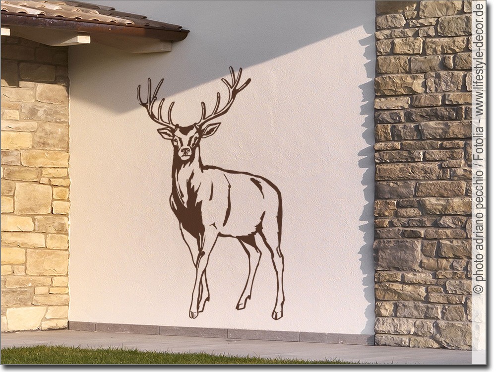 Aufkleber für die Hauswand mit einem Hirsch