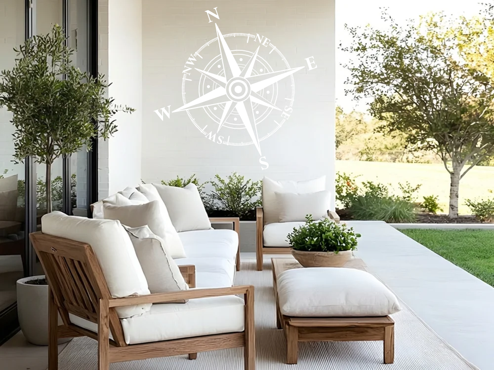 Außenwandaufkleber Kompass