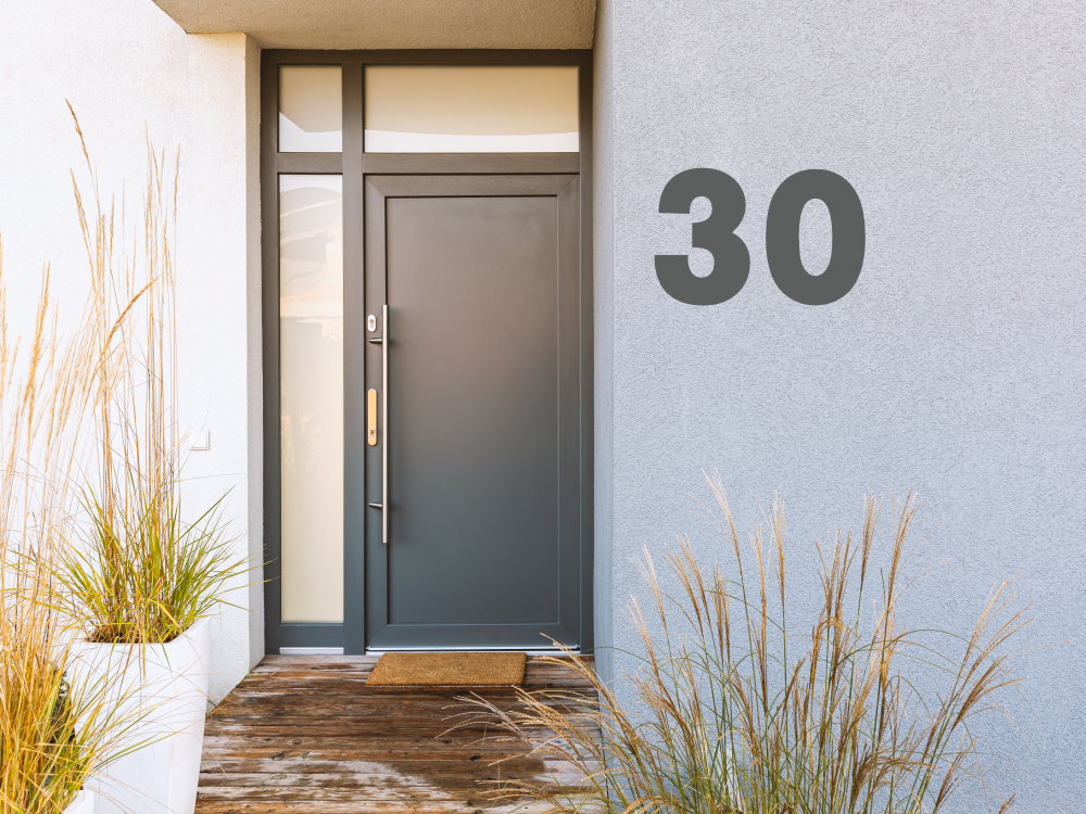 Aufkleber für Fassaden mit Hausnummer