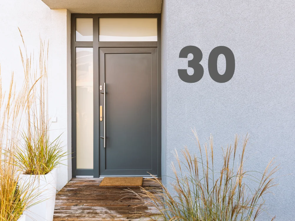 Aufkleber für Fassaden mit Hausnummer