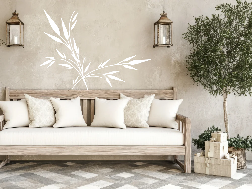 Außenwandtattoo Bambusgras