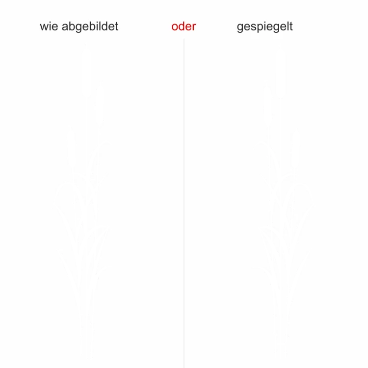 Außenwandtattoo Schilfgras - Ansicht Ausrichtung und Farbauswahl Außenwandtattoo Schilfgras - Ansicht Ausrichtung und Farbauswahl