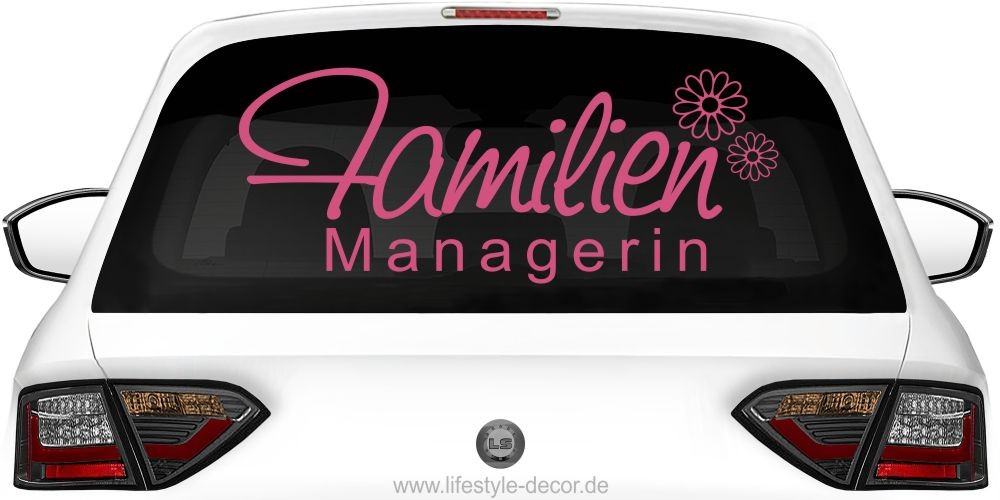 Auto Aufkleber Familien Managerin