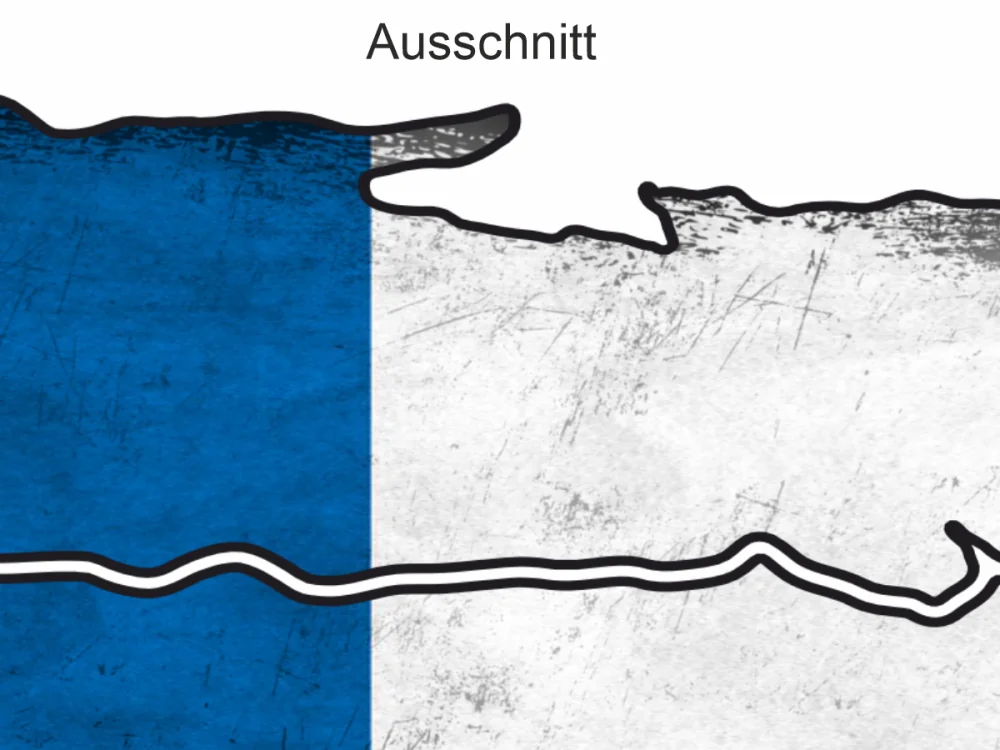 Auto Flaggenaufkleber Frankreich - Ansicht Ausschnitt