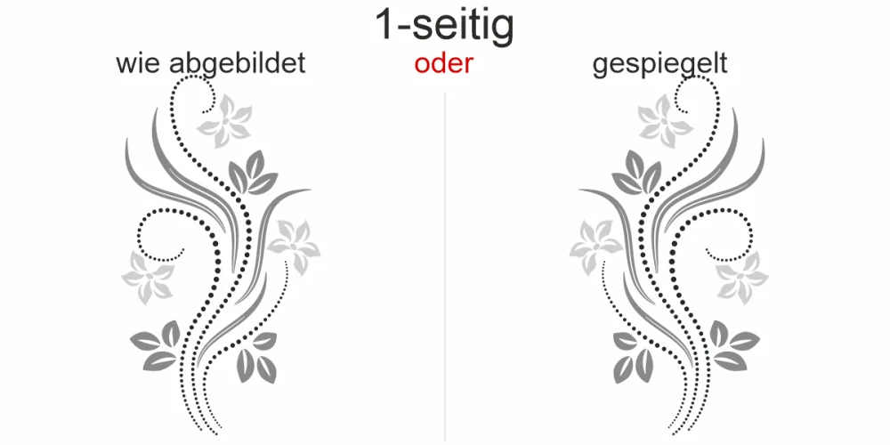 Auto Sticker Traumhaftes Blumenornament - Ansicht Ausrichtung Auto Sticker Traumhaftes Blumenornament - Ansicht Ausrichtung