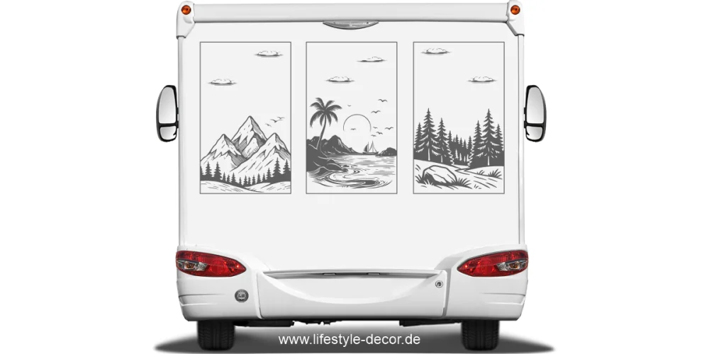 Autoaufkleber Berge und Meer Autoaufkleber Berge und Meer