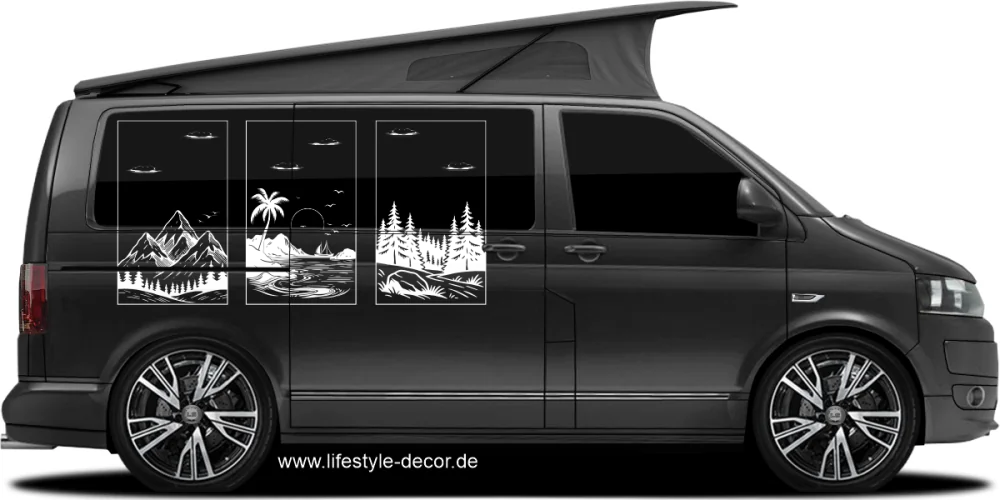Autoaufkleber Berge und Meer Autoaufkleber Berge und Meer