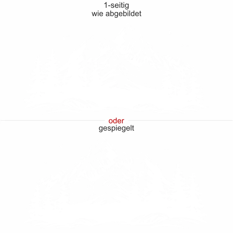 Autoaufkleber Berge & Wald Silhouette - Ansicht Ausrichtung und Farbauswahl Autoaufkleber Berge & Wald Silhouette - Ansicht Ausrichtung und Farbauswahl