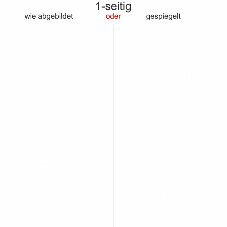 Autodekor Ornament mit Blumen - Ansicht Ausrichtung und Farbauswahl Autodekor Ornament mit Blumen - Ansicht Ausrichtung und Farbauswahl