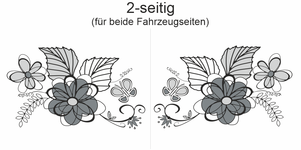 Autoaufkleber Blumenmotiv