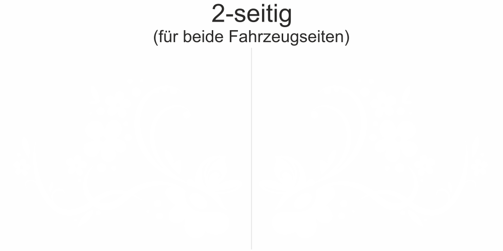 Autoaufkleber Ornament Blumenwind
