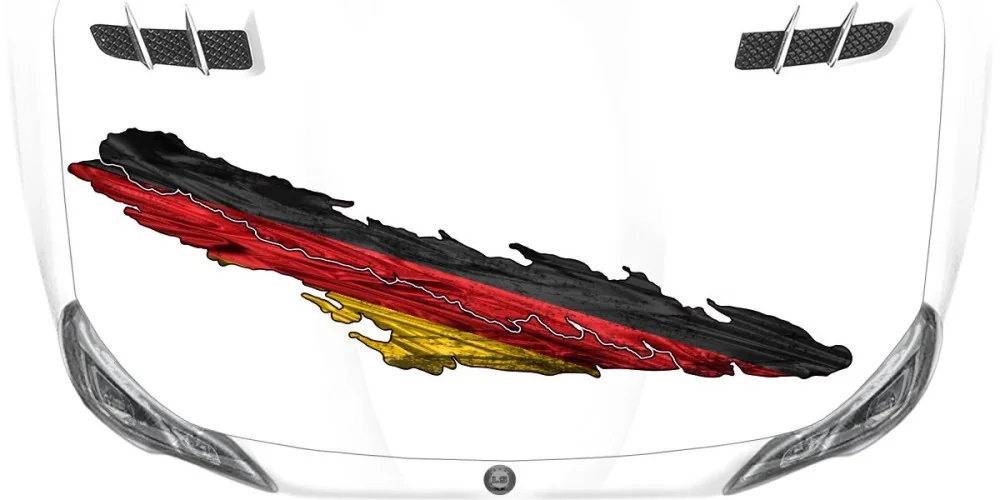 Autoaufkleber mit Deutschland Fahne - Motorhaube