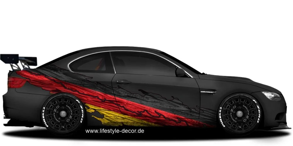 Autoaufkleber mit Deutschland Fahne - PKW