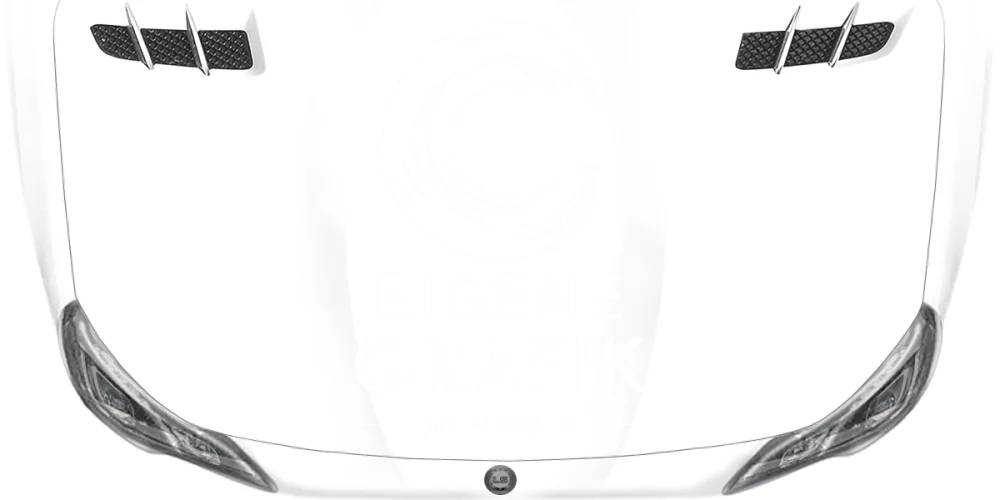 Autoaufkleber Eigene Grafik einfarbig - Ansicht Farbauswahl auf heller Motorhaube