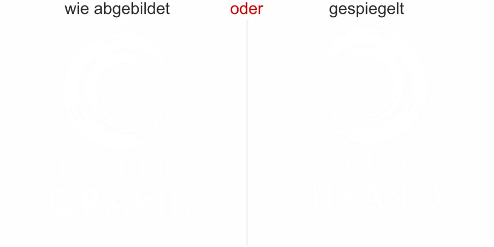 Autoaufkleber Eigene Grafik einfarbig - Ansicht Ausrichtung