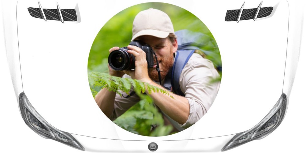 Eigenes Foto als Autoaufkleber für die Motorhaube
