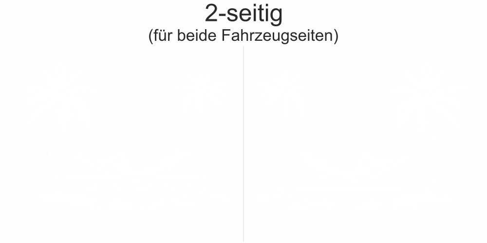 Autoaufkleber Entspannung unter Palmen