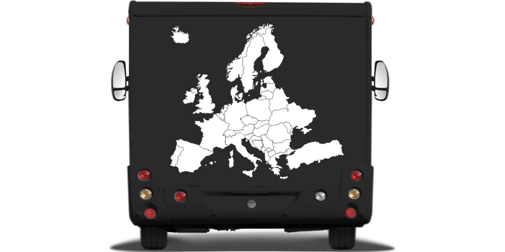 Autoaufkleber Europakarte