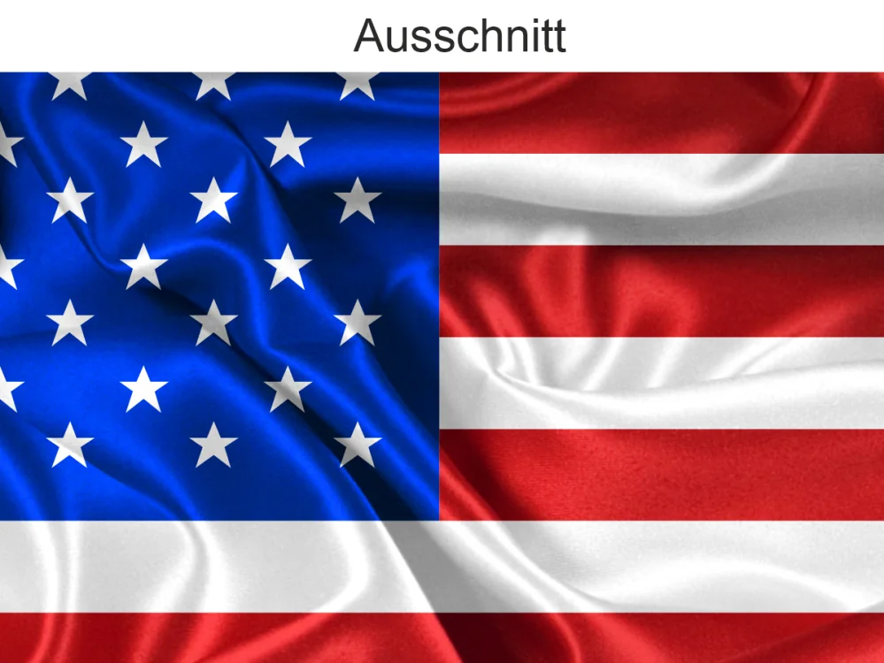 Autoaufkleber Fahne der USA als Silhouette - Ansicht Ausschnitt