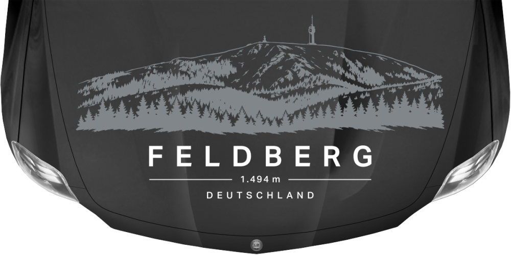 Autoaufkleber Feldberg auf dunkler Motorhaube