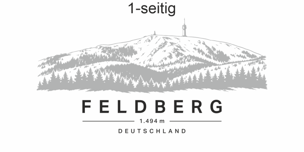 Autoaufkleber Feldberg - Ansicht einseitig