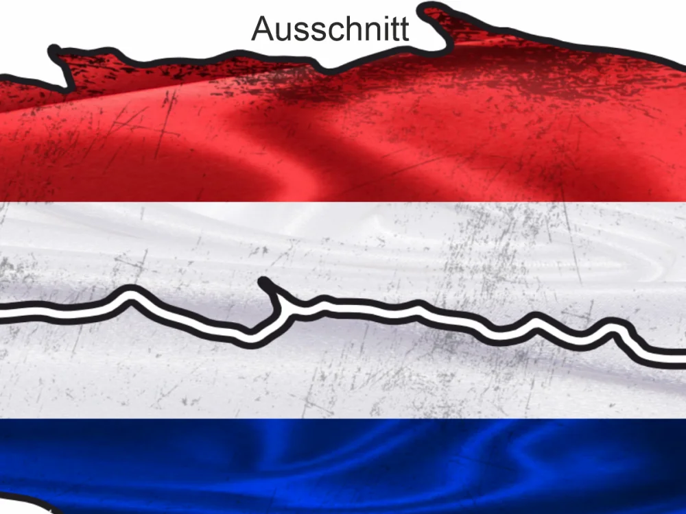 Autoaufkleber Niederländische Flagge - Ansicht Ausschnitt