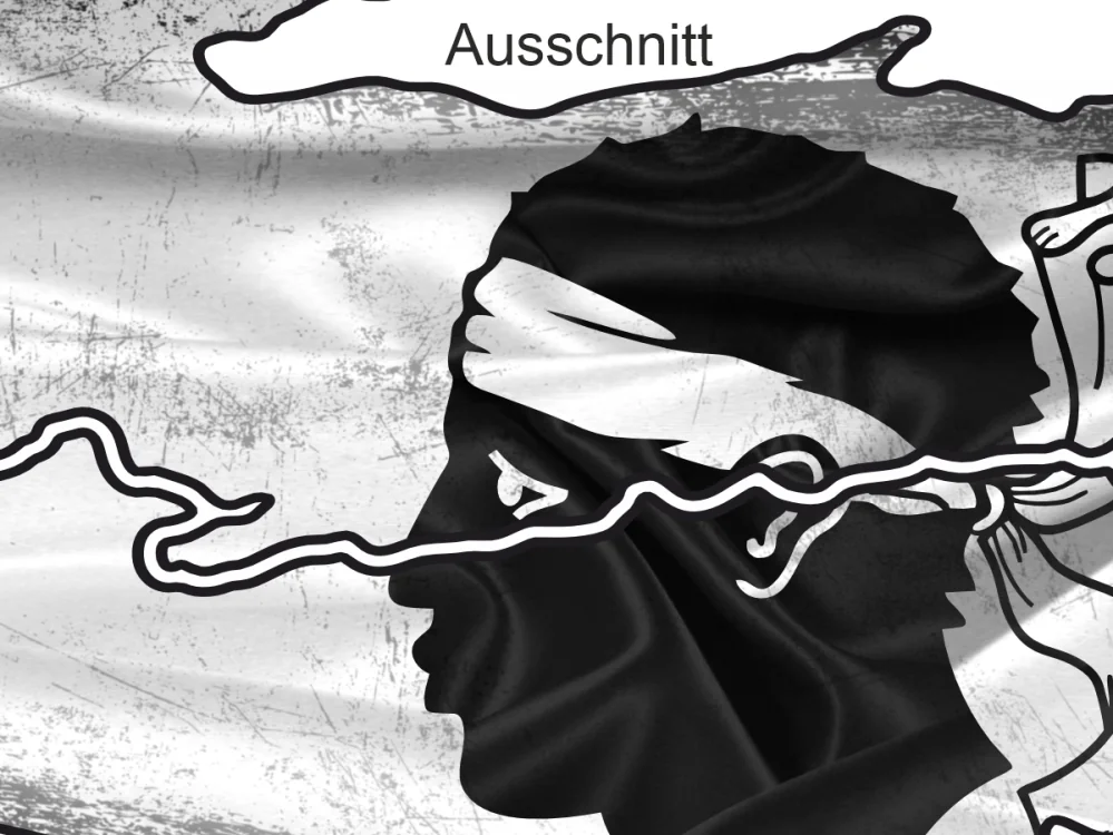 Autoaufkleber Flagge von Korsika - Ansicht Ausschnitt