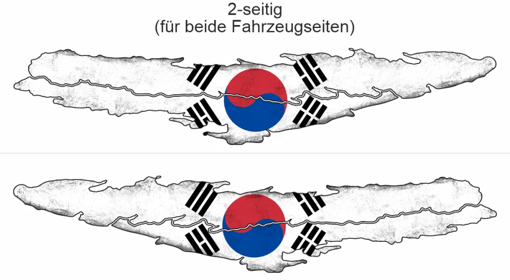 Autoaufkleber mit der Flagge von Südkorea