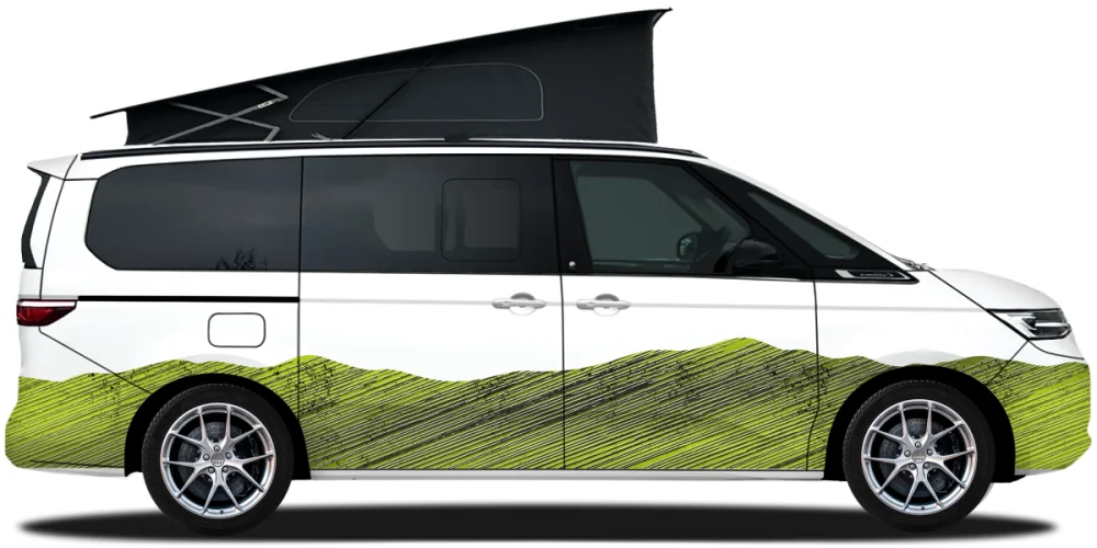 Autoaufkleber Landschaft Schraffiertes Gebirge