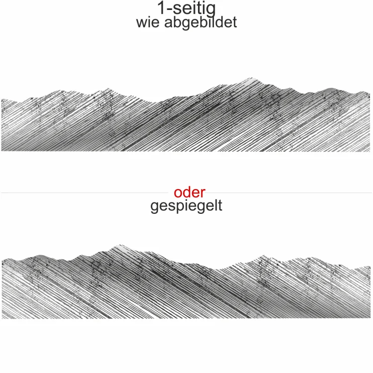 Autoaufkleber Landschaft Schraffiertes Gebirge