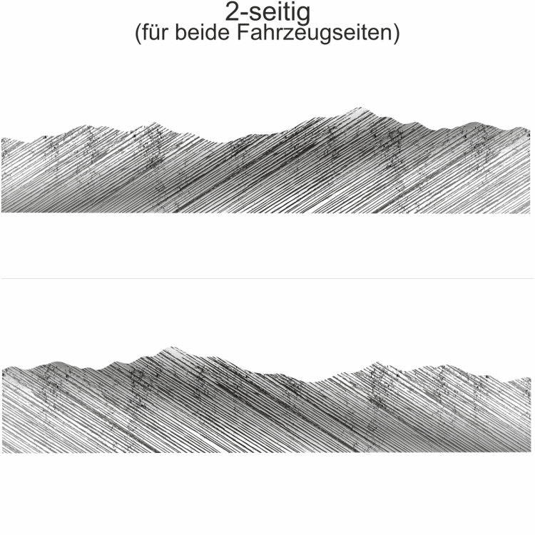 Autoaufkleber Landschaft Schraffiertes Gebirge