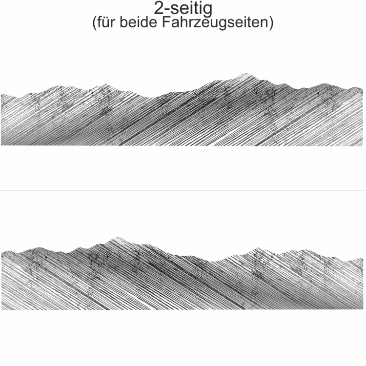 Autoaufkleber Landschaft Schraffiertes Gebirge