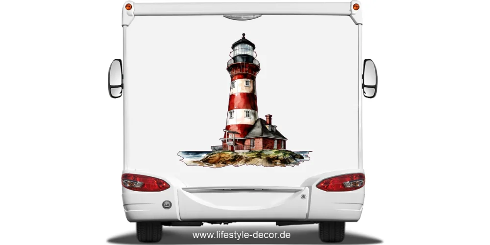 Autoaufkleber Leuchtturm am Meer Autoaufkleber Leuchtturm am Meer
