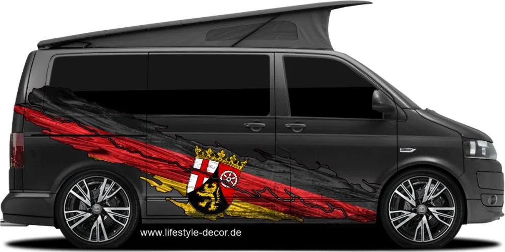 Autoaufkleber die Fahne von Rheinland-Pfalz