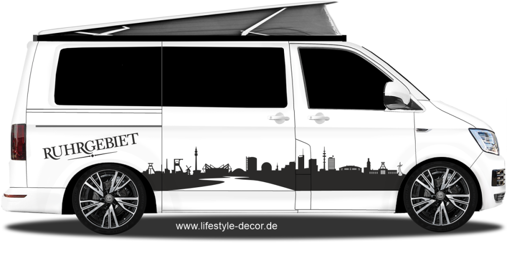 Autoaufkleber Silhouette Ruhrgebiet