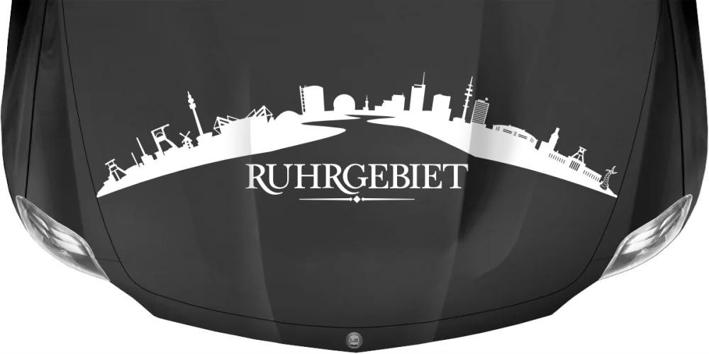 Autoaufkleber Silhouette Ruhrgebiet
