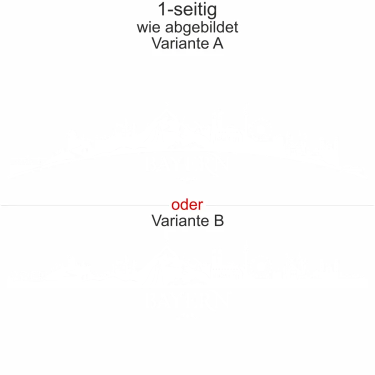 Autoaufkleber Skyline Bundesland Bayern