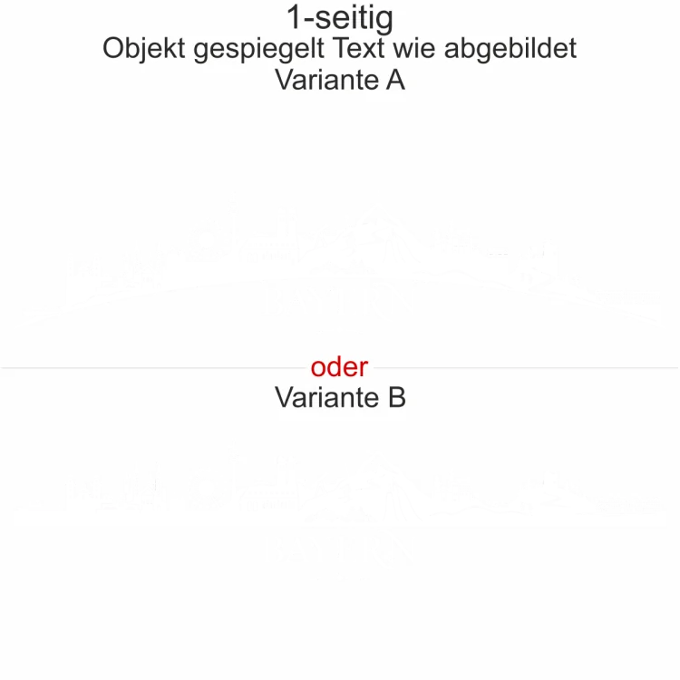 Autoaufkleber Skyline Bundesland Bayern