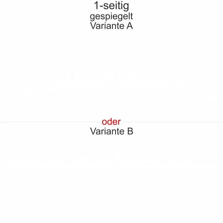 Autoaufkleber Skyline Bundesland Bayern