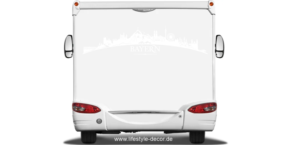 Autoaufkleber Skyline Bundesland Bayern